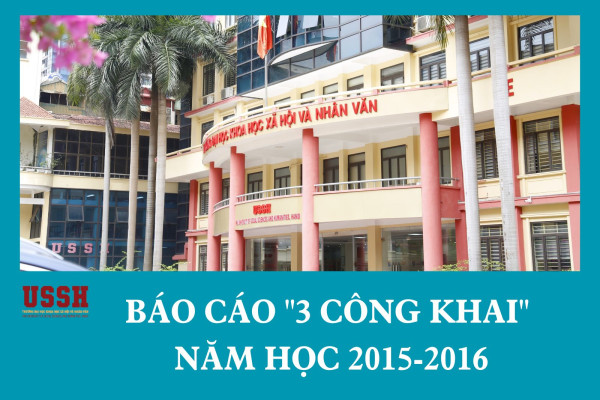 Báo cáo "3 công khai" năm học 2015-2016