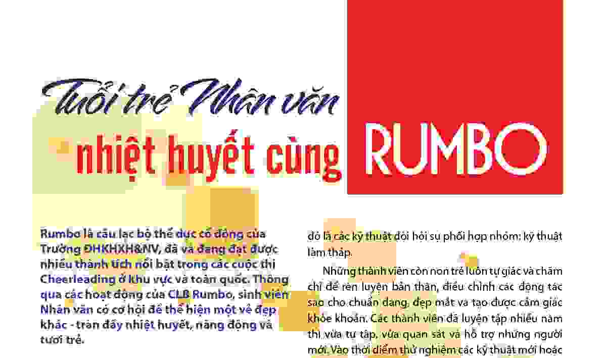 Tuổi trẻ Nhân văn nhiệt huyết cùng Rumbo