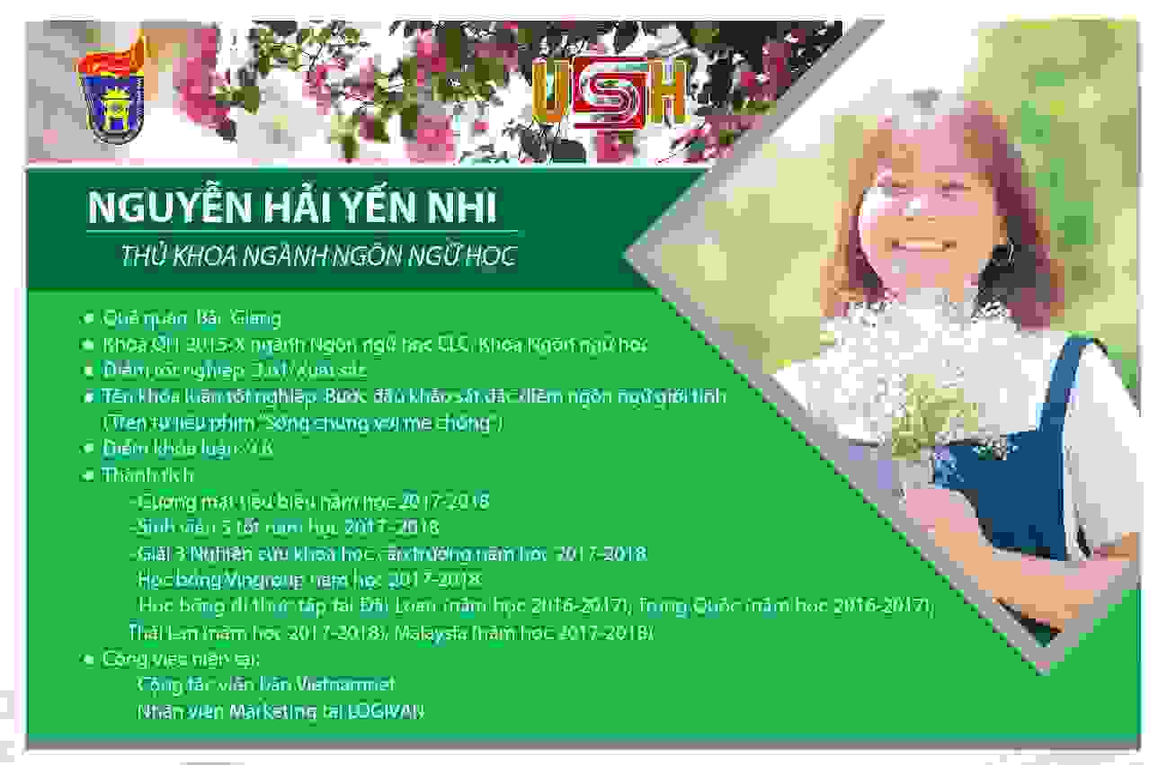 NGUYỄN HẢI YẾN NHI - THỦ KHOA TỐT NGHIỆP NGÀNH NGÔN NGỮ HỌC