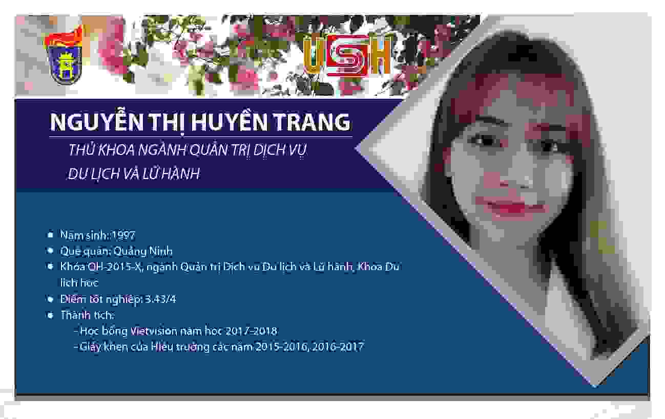 NGUYỄN THỊ HUYỀN TRANG - THỦ KHOA TỐT NGHIỆP NGÀNH QUẢN TRỊ DỊCH VỤ DU LỊCH VÀ LỮ HÀNH 2019