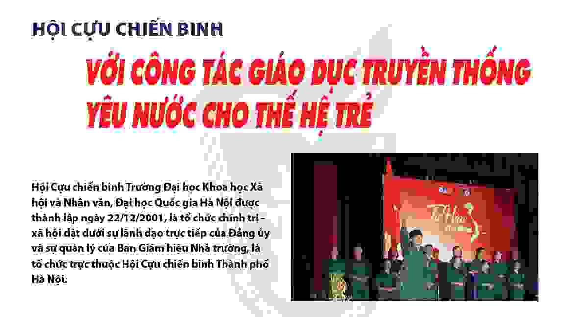 Hội Cựu chiến binh với công tác giáo dục truyền thống yêu nước cho thế hệ trẻ