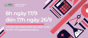 Hướng dẫn xác nhận nhập học trực tuyến ĐHCQ năm 2021 của ĐHQGHN