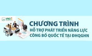 [Infographic] Chương trình hỗ trợ phát triển năng lực công bố quốc tế cho nhóm nghiên cứu, nhà khoa học và nghiên cứu sinh ở ĐHQGHN