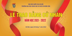 Backdrop lễ trao bằng cử nhân năm 2022