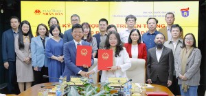 Trường Đại học Khoa học xã hội và Nhân văn kí kết văn bản hợp tác truyền thông với Báo Đại biểu Nhân dân