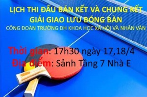 Bán kết và CK bóng bàn