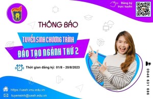 Thông báo Tuyển sinh chương trình đào tạo thứ 2 năm học 2023 - 2024 (đợt 1)