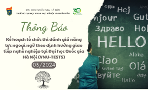 Kế hoạch tổ chức thi đánh giá năng lực ngoại ngữ theo định hướng giao tiếp nghề nghiệp tại Đại học Quốc gia Hà Nội (VNU-TESTS)