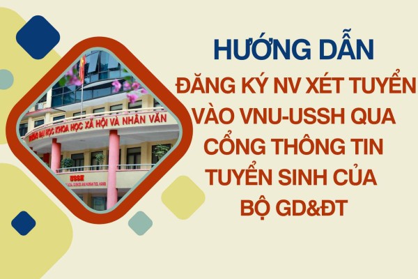 Hướng dẫn Đăng ký NV xét tuyển vào Trường ĐH KHXH&NV qua Cổng thông tin tuyển sinh của Bộ GD&ĐT