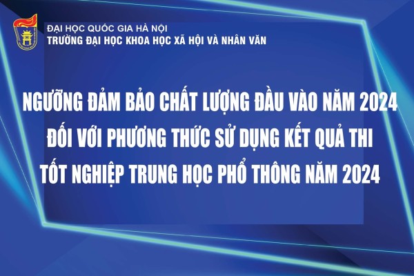 Thông báo ngưỡng điểm đảm bảo chất lượng đầu vào đại học chính quy đối với phương thức sử dụng kết quả thi tốt nghiệp THPT năm 2024