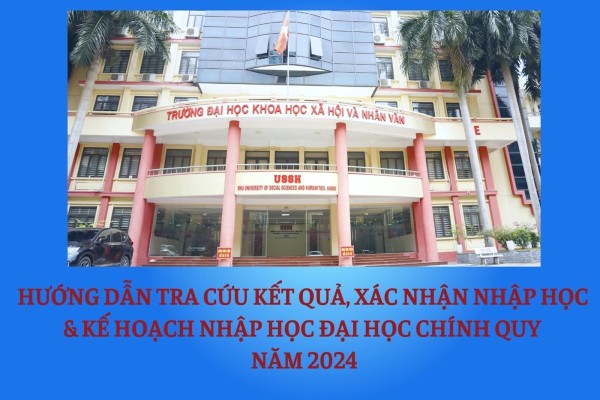 Hướng dẫn tra cứu kết quả, xác nhận nhập học và kế hoạch nhập học đại học chính quy năm 2024