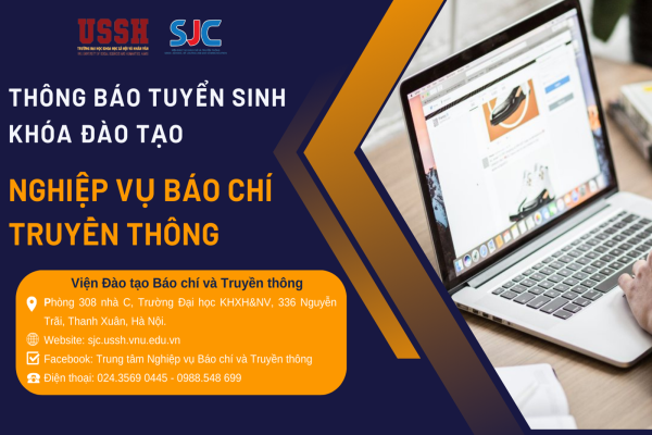 Thông báo tuyển sinh Khóa đào tạo “Nghiệp vụ Báo chí Truyền thông”      