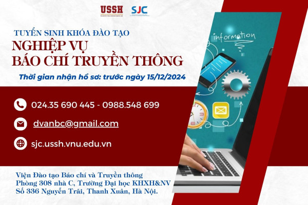 Tuyển sinh Khóa đào tạo “Nghiệp vụ Báo chí Truyền thông”