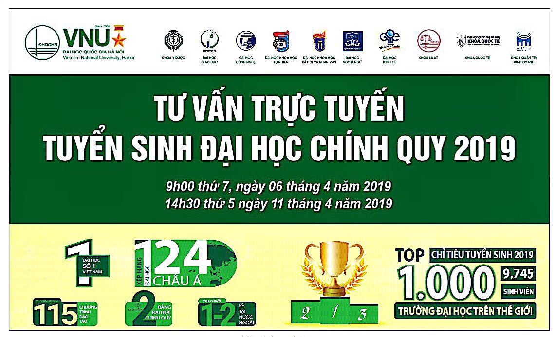 6/4/2019: game đánh chắn online đổi thưởng
 tham gia tư vấn tuyển sinh trực tuyến năm 2019 tại Đại học Quốc gia Hà Nội {live}