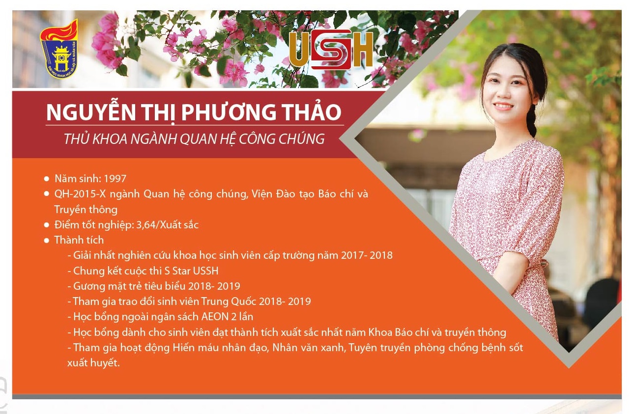 NGUYỄN THỊ PHƯƠNG THẢO - THỦ KHOA TỐT NGHIỆP NGÀNH QUAN HỆ CÔNG CHÚNG 2019